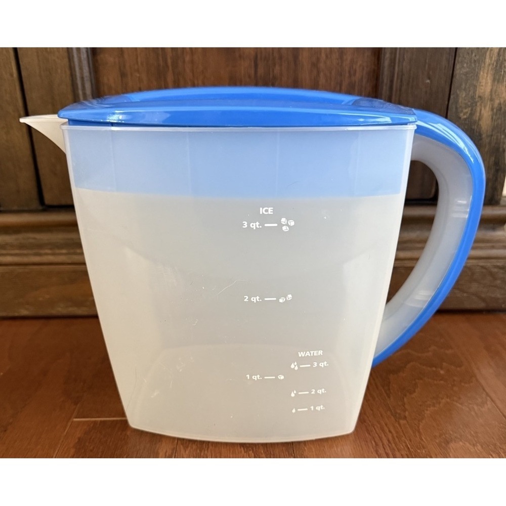 Mr. Coffee Iced Tea Maker Replacement 3 Quart Pitcher Blue Lid Rectangular TM75‎